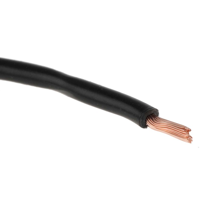 1 Reel of 25 M - RS PRO Black 1.5 mm² Hook Up Wire, 15 AWG, 30/0.25 mm, 25m, PVC Insulation