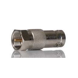 1 pcs - RS PRO Straight 75Ω Coaxial Adapter Type F Plug to BNC Socket 1GHz