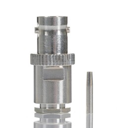 1 pcs - RS PRO, jack Cable Mount BNC Connector, 50Ω, Clamp Termination, Straight Body