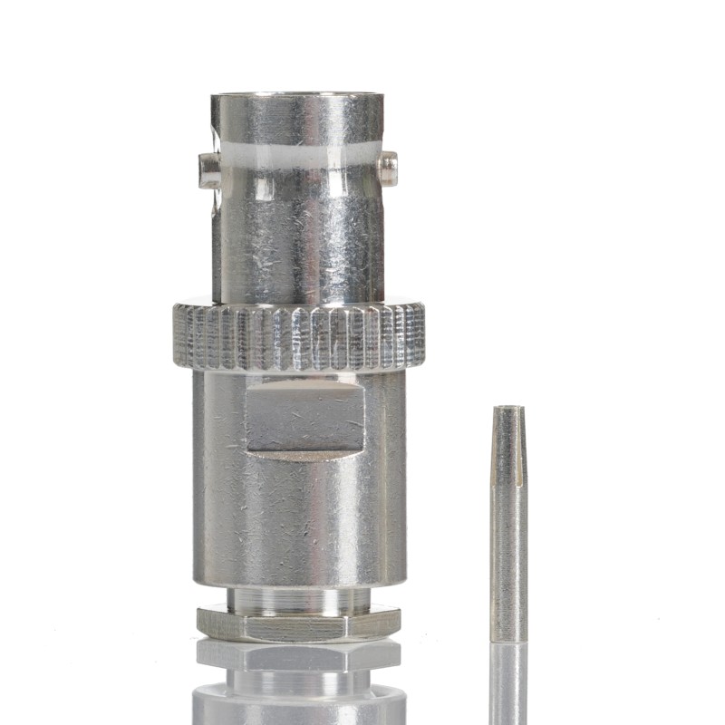 1 pcs - RS PRO, jack Cable Mount BNC Connector, 50Ω, Clamp Termination, Straight Body