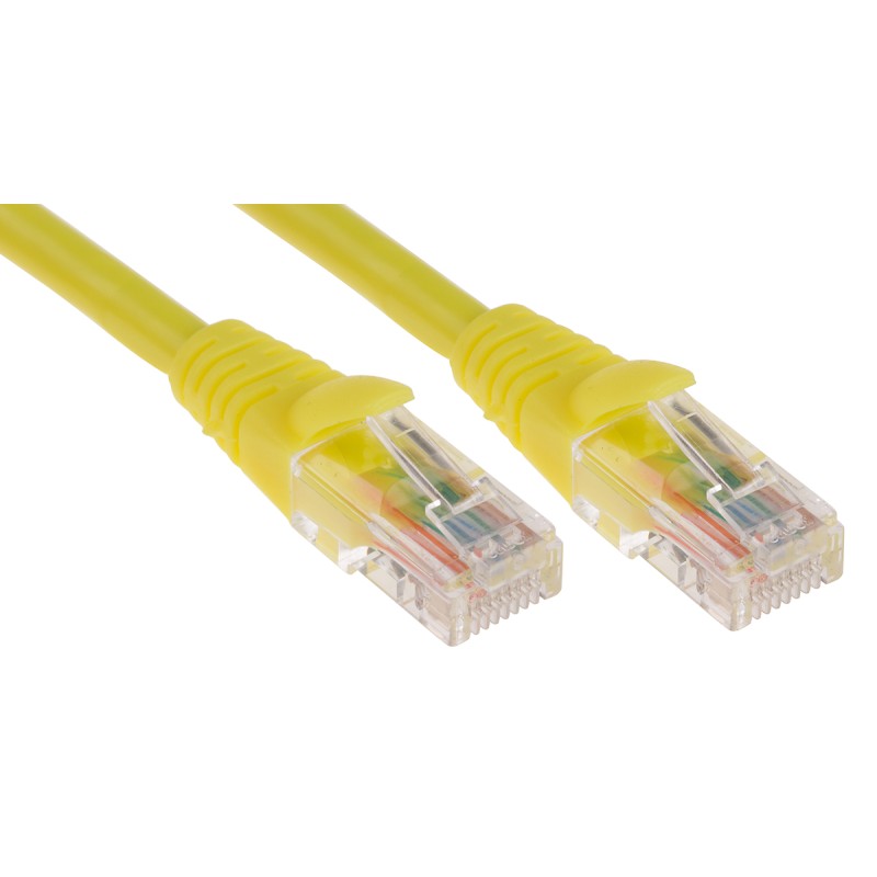 1 pcs - RS PRO Cat5e Male RJ45 to Male RJ45 Ethernet Cable, U/UTP, Yellow LSZH Sheath, 2m