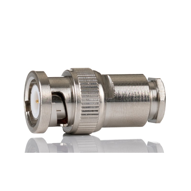 1 pcs - RS PRO, Plug Cable Mount BNC Connector, 50Ω, Clamp Termination, Straight Body