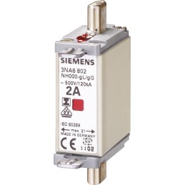 3 pcs - Siemens 32A NH Fuse, NH000, 500V ac