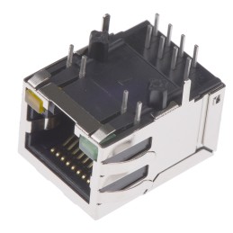 1 pcs - Halo Electronics FastJack Series Female RJ45 Connector, PCB Mount