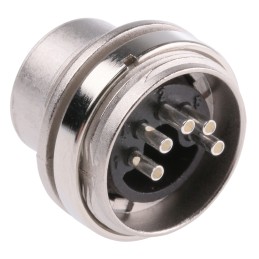 1 pcs - Amphenol Industrial, C 091 A 5 Pole M16 Din Plug, DIN 41524, 4A, 100 V IP40, Bayonet, Male, Panel Mount