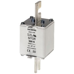 3 pcs - Siemens 450A NH Fuse, NH2, 1kV ac