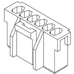 10 pcs - Molex Female Connector Housing, 2.5mm Pitch, 3 Way, 1 Row