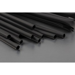 5 pcs - RS PRO Heat Shrink Tubing, Black 6.4mm Sleeve Dia. x 1.2m Length 2:1 Ratio