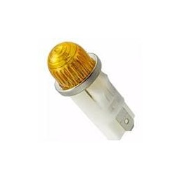 1 pcs : 1092QA3-125VAC - LED Panel Mount Indicators PMI .5in. LED 125V Tab Hi-Dome Amber