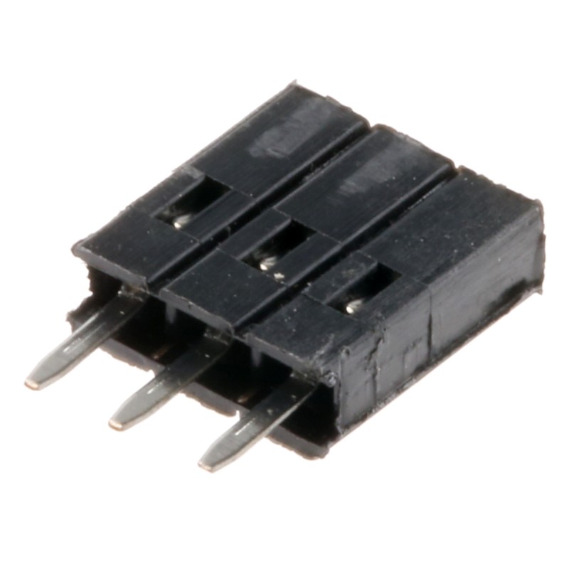 10 pcs - RS PRO Straight Through Hole Mount PCB Socket, 3-Contact, 1-Row, 2.54mm Pitch, Solder Termination
