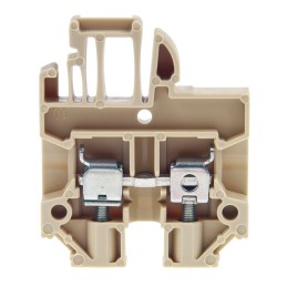 10 pcs - Weidmuller SAK Series Brown Feed Through Terminal Block, 2.5mm², Single-Level, Screw Termination, IECEx