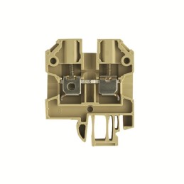 10 pcs - Weidmuller SAK Series Brown Feed Through Terminal Block, 2.5mm², Single-Level, Screw Termination, IECEx