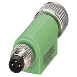 1 pcs - Phoenix Contact 3 Pole M8 Plug to 3 Pole M12 Socket Adapter