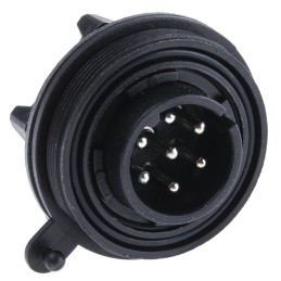 1 pcs - Bulgin Circular Connector, 7 Contacts, Panel Mount, Plug, Male, IP68, Standard Buccaneer Series