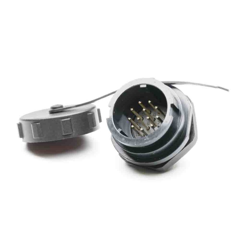 1 pcs - RS PRO Circular Connector, 12 Contacts, Panel Mount, Plug, Male, IP67