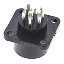 1 pcs - Hirose Circular Connector, 6 Contacts, Panel Mount, Socket, Male, RPC1 Series