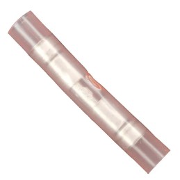 10 pcs - Molex, 19199 Butt Crimp Butt Splice Terminal, Red, Insulated, Tin 18 - 22 AWG