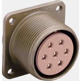 1 pcs - JAE 2 Way Box Mount MIL Spec Circular Connector Receptacle, Socket Contacts,Shell Size 12S