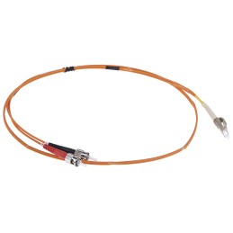 1 pcs - RS PRO LC to ST Duplex Multi Mode OM1 Fibre Optic Cable, 62.5/125μm, Orange, 1m