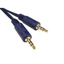 1 pcs - RS PRO Male 3.5mm Stereo Jack to Male 3.5mm Stereo Jack Aux Cable, Blue, 1.2m