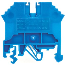 10 pcs - RS PRO Blue DIN Rail Terminal Block, 0.2 - 2.5mm², Screw Termination