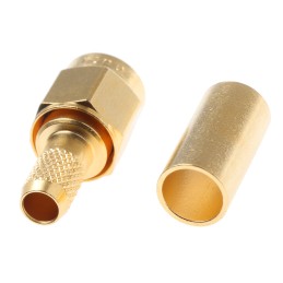 1 pcs - Telegartner, Plug Cable Mount SMA Connector, 50Ω, Crimp Termination, Straight Body