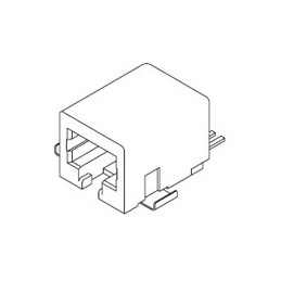 150 pcs - Molex 43743 Series Female RJ45 Connector, Surface Mount, Cat3
