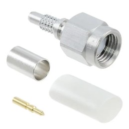 1 pcs - Hirose HRM Series, Plug SMB Connector, 50Ω, Solder Termination, Straight Body