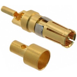 1 pcs - HARTING, D-Sub Mixed Series, Female Crimp, Solder D-Sub Connector Coaxial Contact, Gold Coaxial