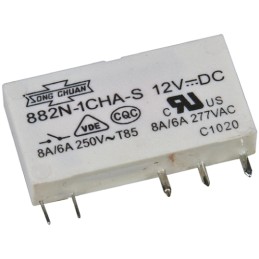 1 pcs - Wieland DIN Rail Power Relay, 12V dc Coil, 6A Switching Current, SPDT