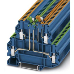 1 pcs - Phoenix Contact UTT 2.5-2MT-P/P BU Series Grey Knife Disconnect Terminal Block, Screw Termination