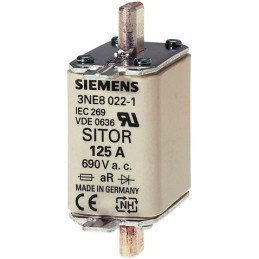 3 pcs - Siemens 35A Centred Tag Fuse, NH00, 690V ac