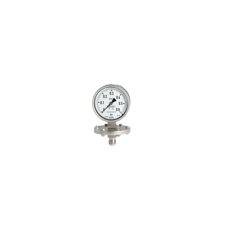 1 pcs - WIKA G 1/2 Analogue Pressure Gauge 0.016bar Bottom Entry, 9486160, 0bar min., 432.50