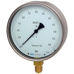 1 pcs - WIKA G 1/2 Analogue Pressure Gauge 10bar Bottom Entry, 9062327, 0bar min., 312.20