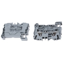 10 pcs - Wago TOPJOB S, 2004 Series Grey Feed Through Terminal Block, 4mm², Single-Level, Push-In Cage Clamp Termination, ATEX,