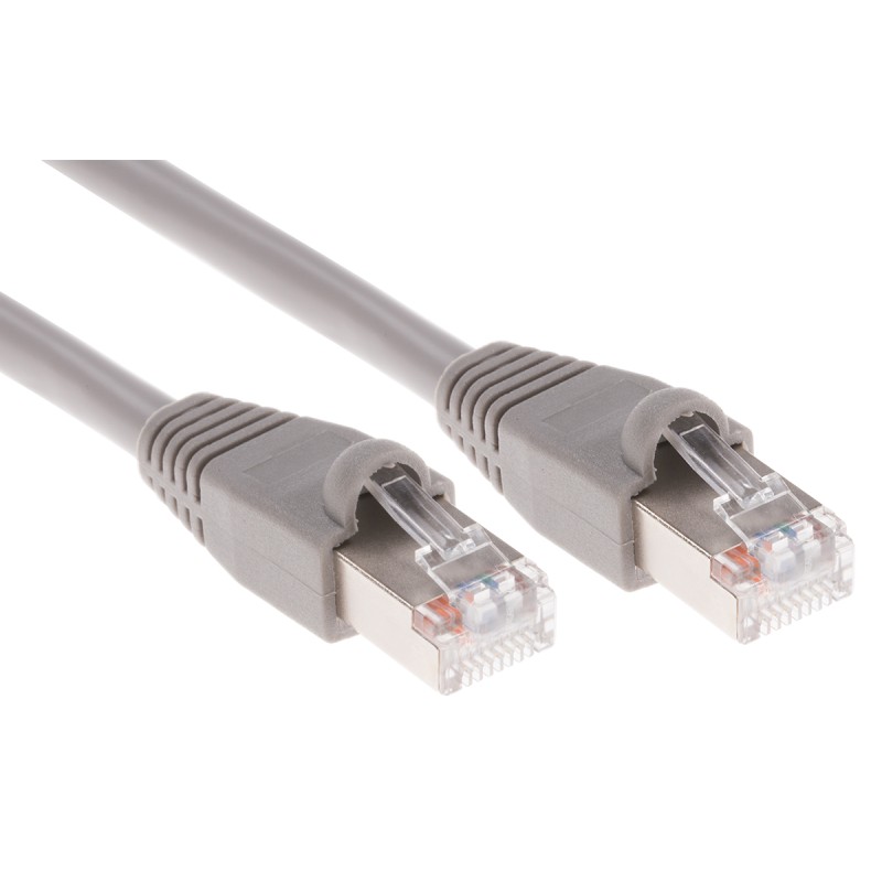 25 pcs - RS PRO Cat5e Male RJ45 to Male RJ45 Ethernet Cable, U/FTP, Grey, 3m