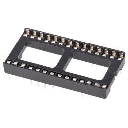 10 pcs - ASSMANN WSW 2.54mm Pitch Vertical 28 Way, Through Hole Stamped Pin Open Frame IC Dip Socket, 1A