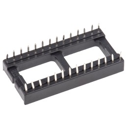 10 pcs - ASSMANN WSW 2.54mm Pitch Vertical 28 Way, Through Hole Stamped Pin Open Frame IC Dip Socket, 1A