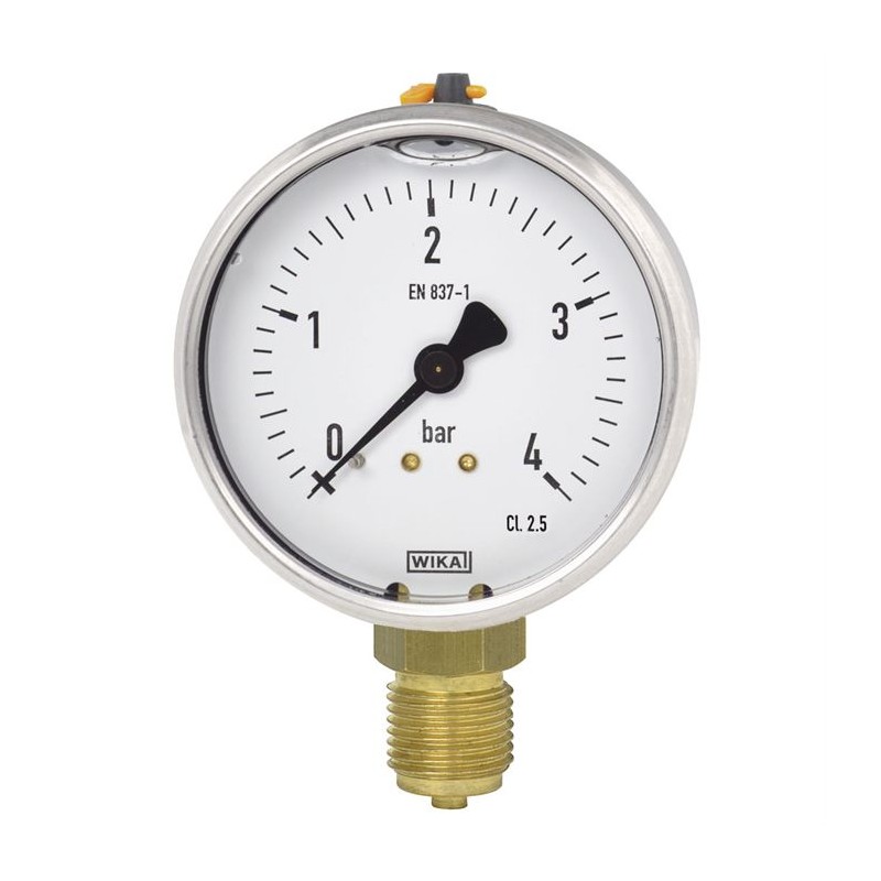 1 pcs - WIKA G 1/8 Analogue Pressure Gauge 6bar Bottom Entry, 13179722, 0bar min.