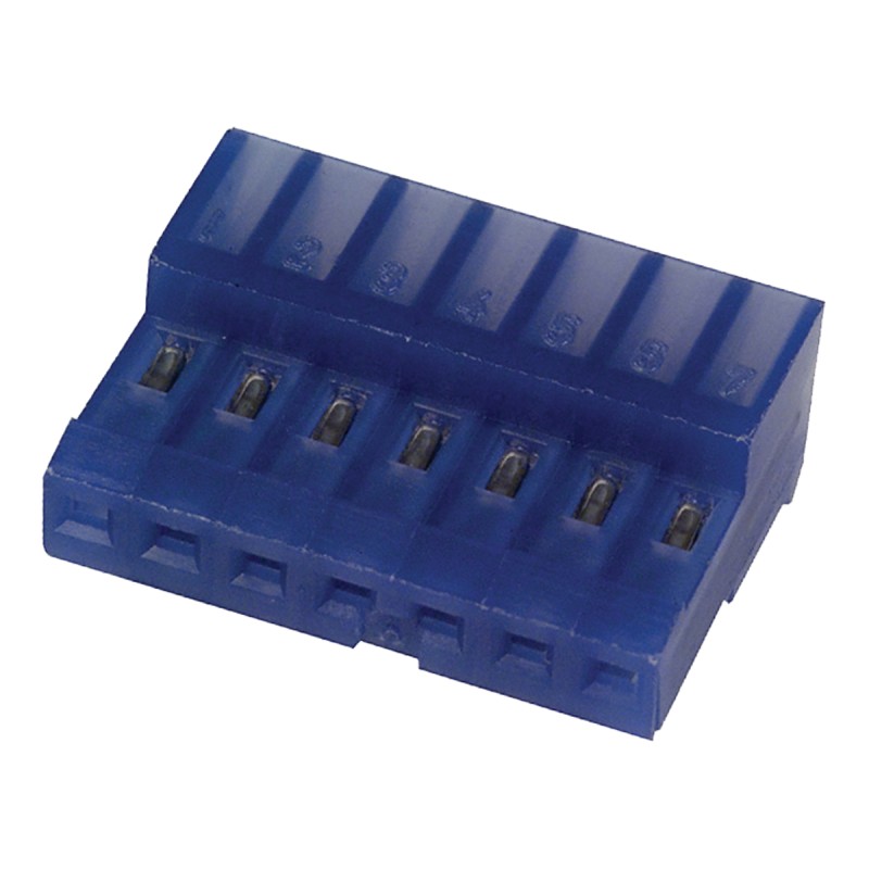 10 pcs - TE Connectivity 7-Way IDC Connector Socket for Cable Mount, 1-Row