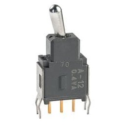 1 pcs : A12JB - Toggle Switches SPDT ON-ON .248 BAT STRT BRKT PC .4VA