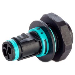 1 pcs - RS PRO Tee Socket, 2-Pole, Female, 1-Way, Panel Mount, 10A, IP68