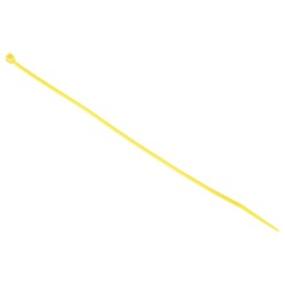 1 Bag of 100 - RS PRO Cable Tie, 203mm x 2.5 mm, Yellow Nylon, Pk-100