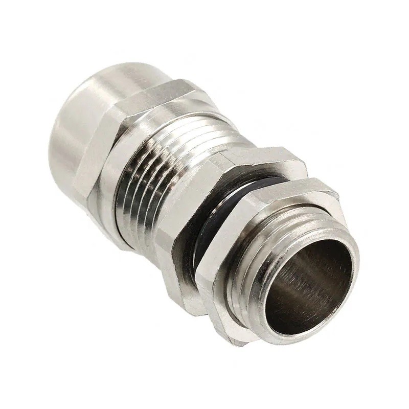 1 pcs - TE Connectivity Silver Nickel Plated Brass Cable Gland, M16 Thread, 4mm Min, 8mm Max, IP68