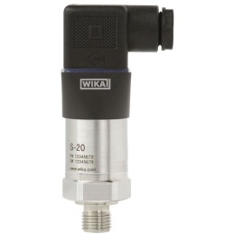 1 pcs - WIKA S-20 Series Pressure Sensor, 0bar Min, 10bar Max, Current (2-Wire) Output, Gauge Reading