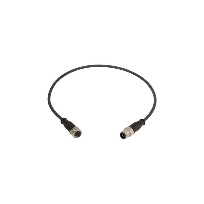 1 pcs - HARTING Straight Female 4 way M12 to Straight Male 4 way M12 Sensor Actuator Cable, 600mm