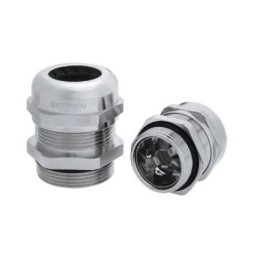 1 pcs - Lapp SKINTOP Series Metallic Nickel Plated Brass Cable Gland, PG11 Thread, 4mm Min, 10mm Max, IP68