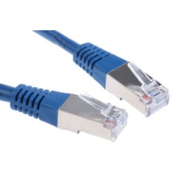 1 pcs - Decelect Cat5 Male RJ45 to Male RJ45 Ethernet Cable, F/UTP, Blue PVC Sheath, 3m
