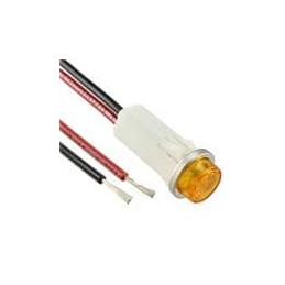 1 pcs : 1092C3-28V - LED Panel Mount Indicators PMI AMB HI-HAT 28V W/WIRES