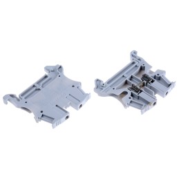 10 pcs - Legrand Viking 3 Series Grey DIN Rail Terminal Block, 2.5mm², Single-Level, Screw Termination